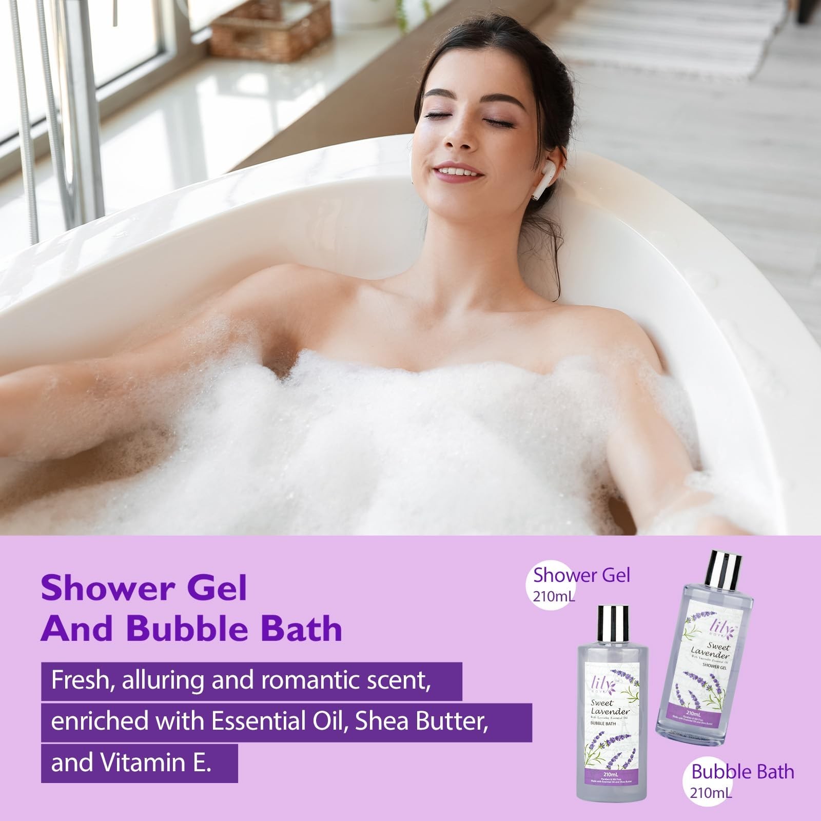 Christmas Gifts for Women – 22-Piece Luxury Lavender Bath and Body … Fast Ship