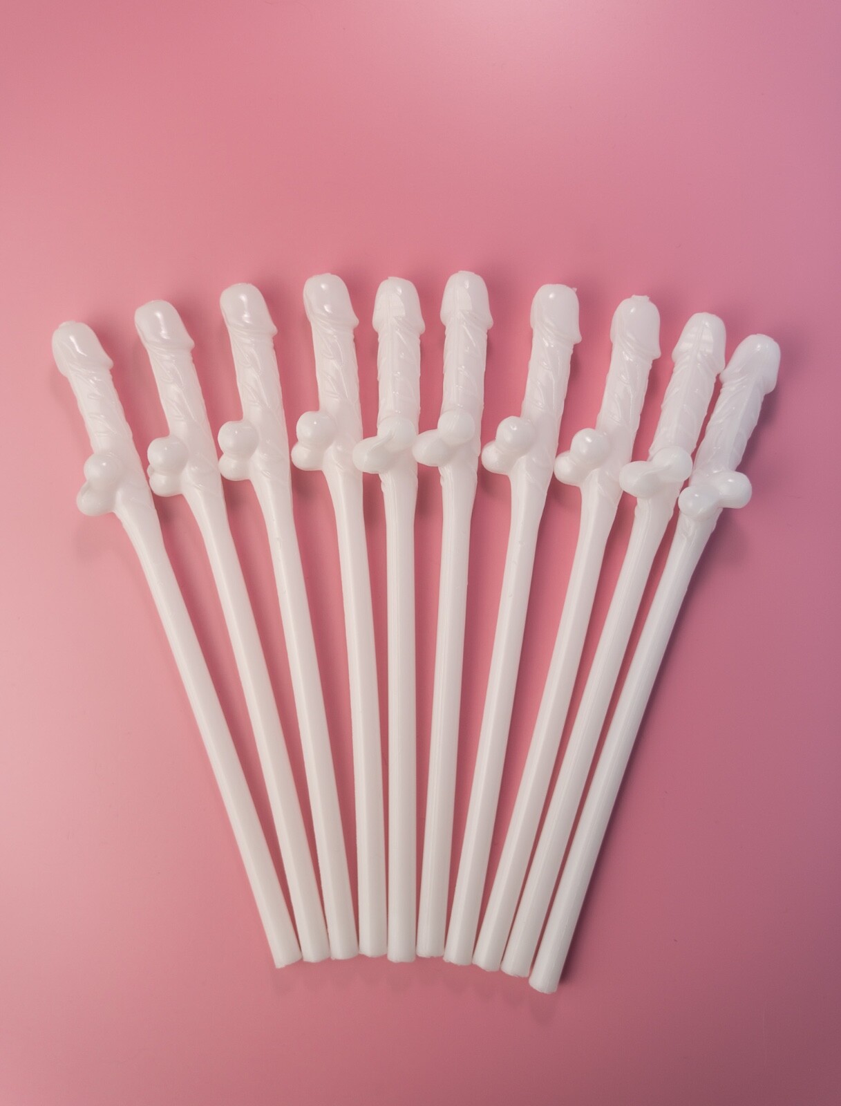 90 WHITE Bachelorette Party Penis Dick Drinking Straws