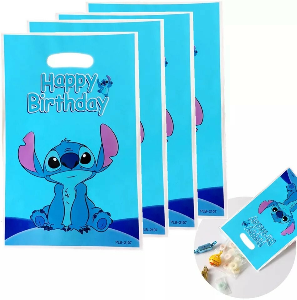 20 Pcs Set, Stich Candy plastic bags Kids Birthday Party Supply