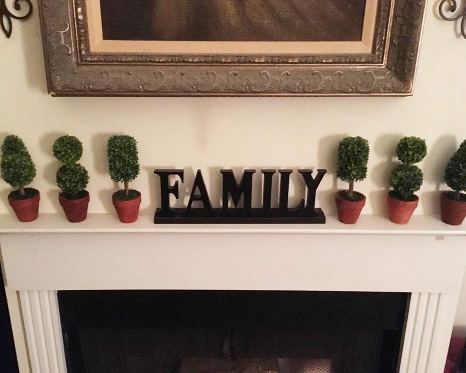 Morning View Wooden Family Sign Decor Black Free Standing Letters Cutout Wood…