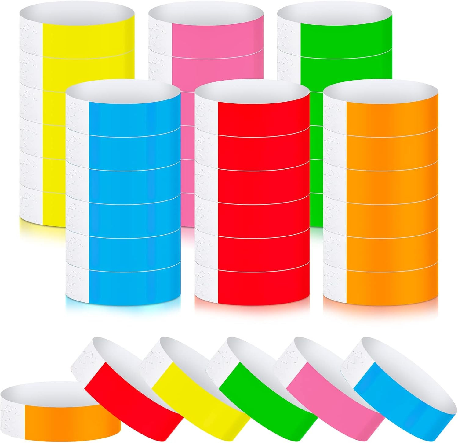 Epakh Paper Wristbands Neon Wrist Bands Waterproof Handbands for Events Lightwei