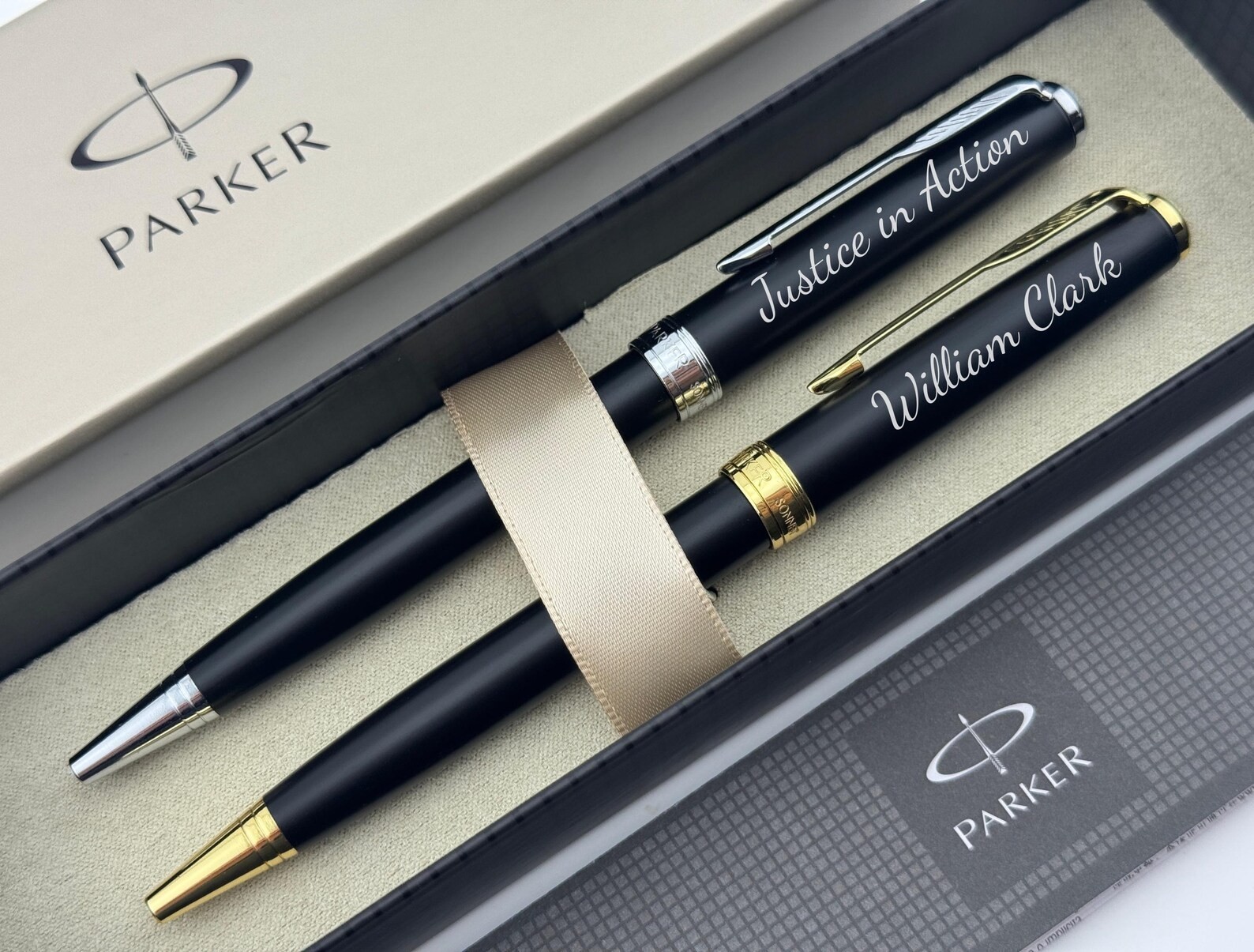 Engraved Parker Pen Set – Custom Office Colleague Gift, Retirement Present