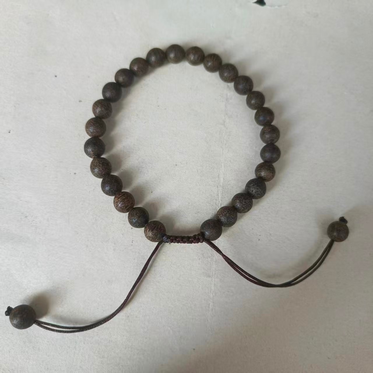 Fashion Agarwood 7mm Bead Bracelet Chinese Luck Meditation Mala Unisex Jewelry