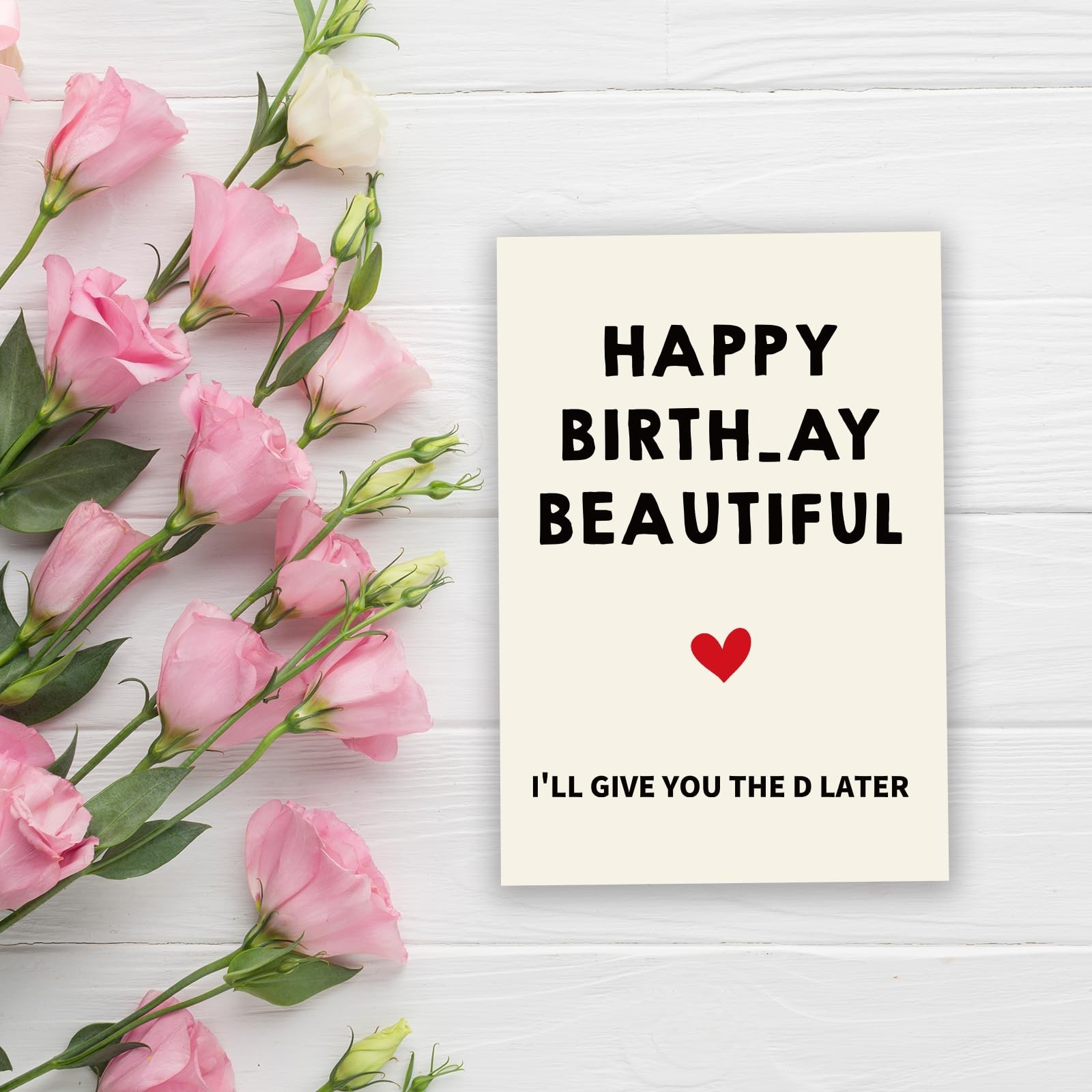 Qamza Naughty Adult Birthday Card for Wife 8″ x 5.3″ / 20.32cm x 13.46cm, #4
