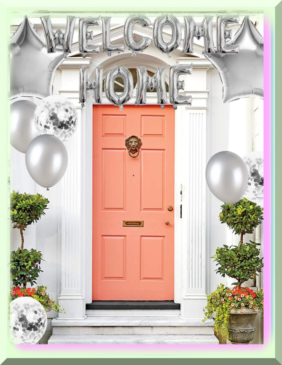 Silver Letter F and Star Balloons for Homecoming Celebration