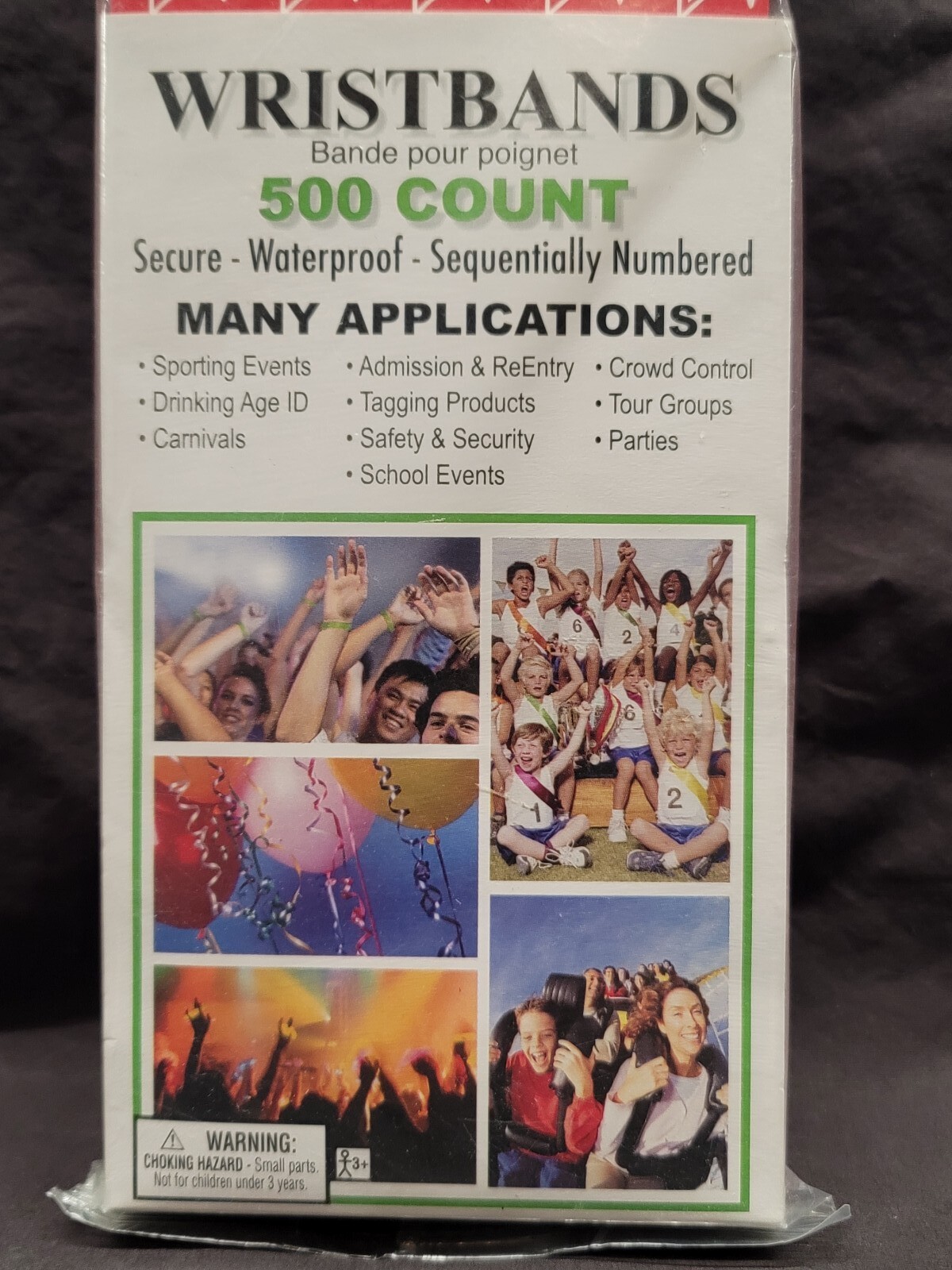 Amscan Red Wristbands 500 Count Drinking Age Verified New