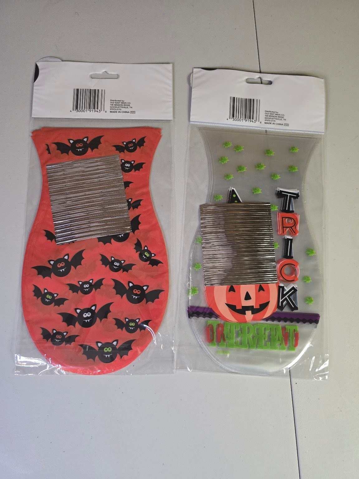 Halloween Treat Bags Lot of 2 Packs 40 Count Bats Trick or Treat Party Favors