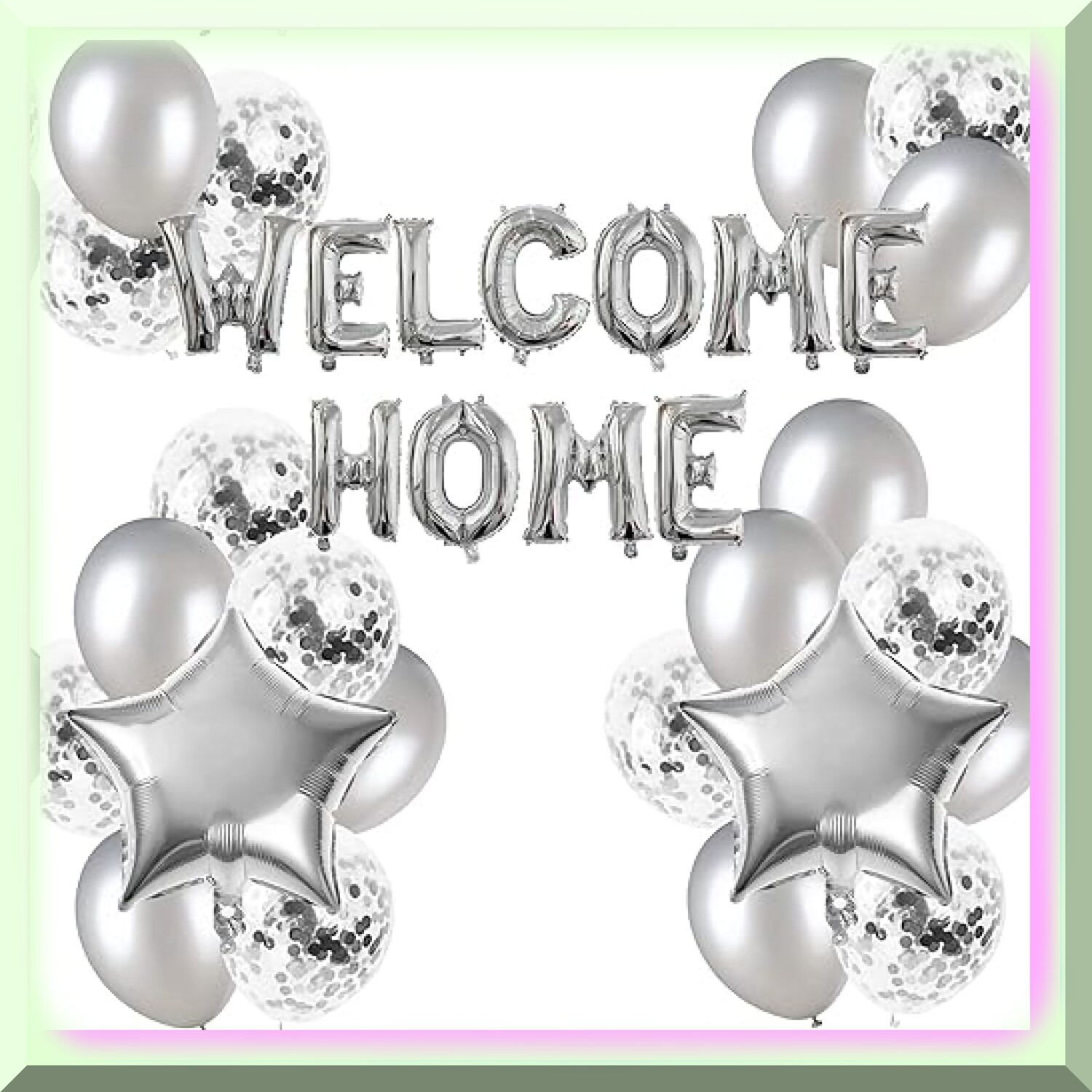 Silver Letter F and Star Balloons for Homecoming Celebration
