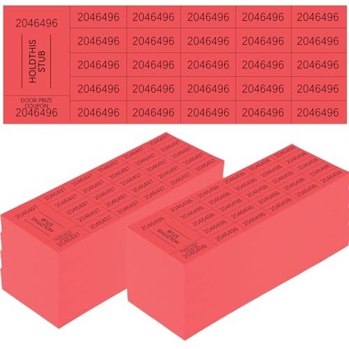 1000 Raffle Ticket Sheets – 25 Bid Chinese Auction Tickets for Events & Auctions