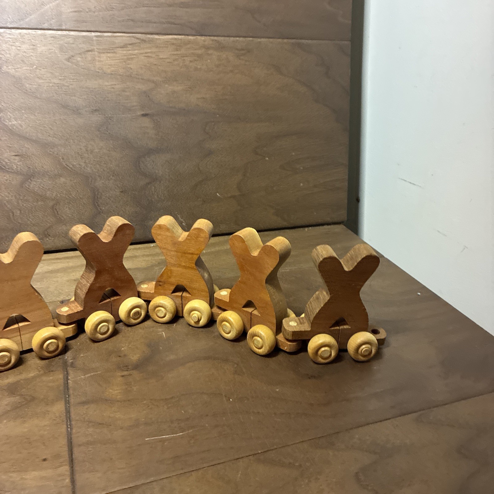 Wooden Wood Train Lot Of 8 The Letter X.