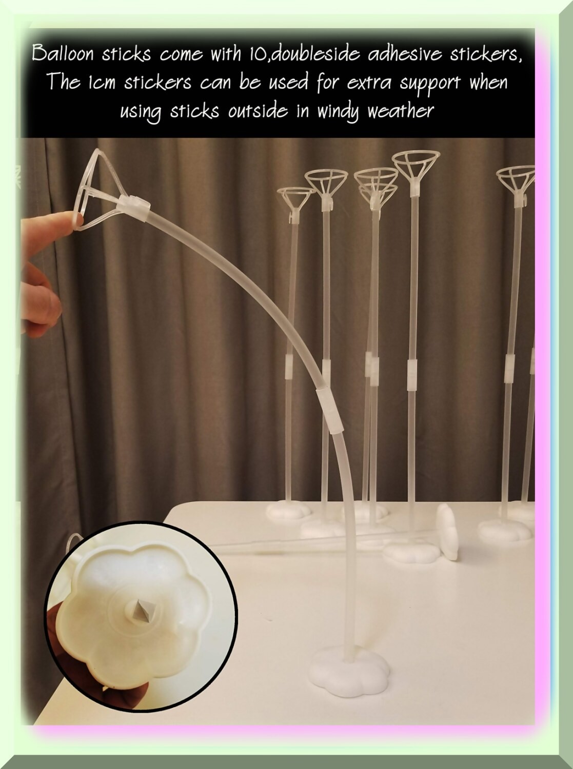 10-piece LED Balloon Holders for Tabletop Use