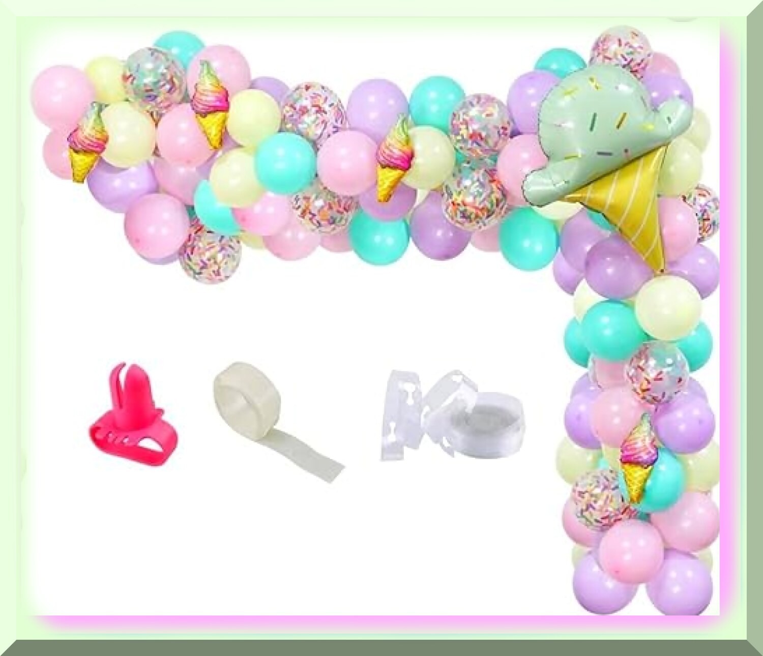 Sweet Creamy Ice Cream Balloon Garland