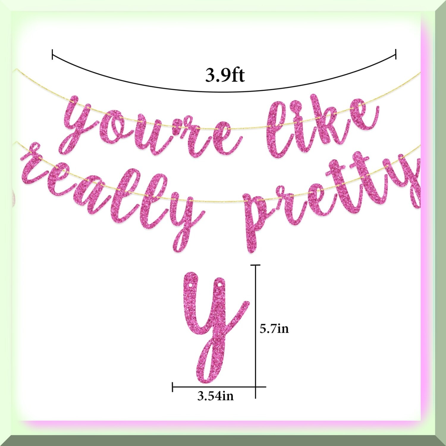 Pink Glitter Celebration Banner