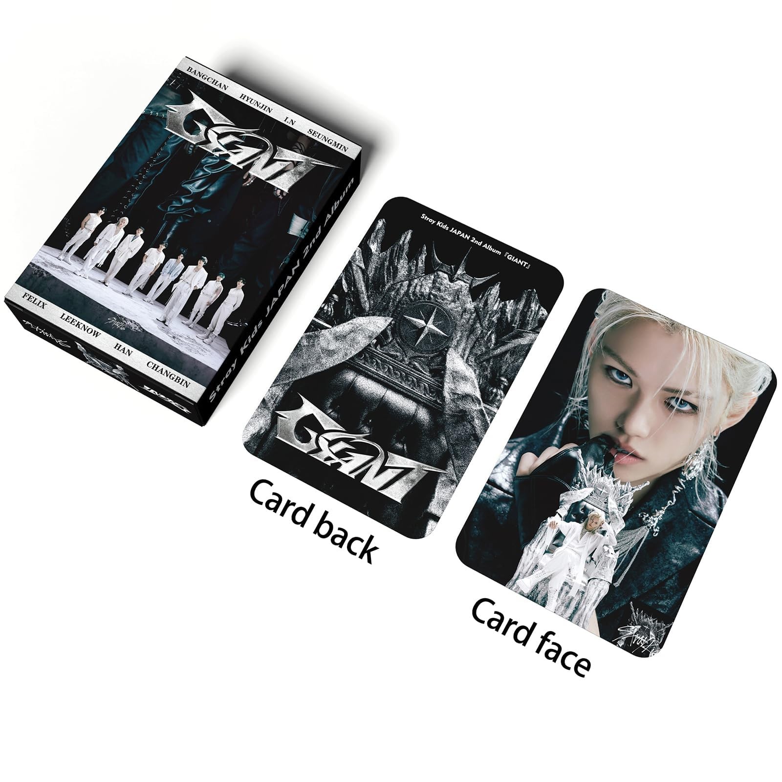KPOPBP Giant Album Photocards 55 PCS KPOP 3.5 x 2.5 x 0.75 inches, black