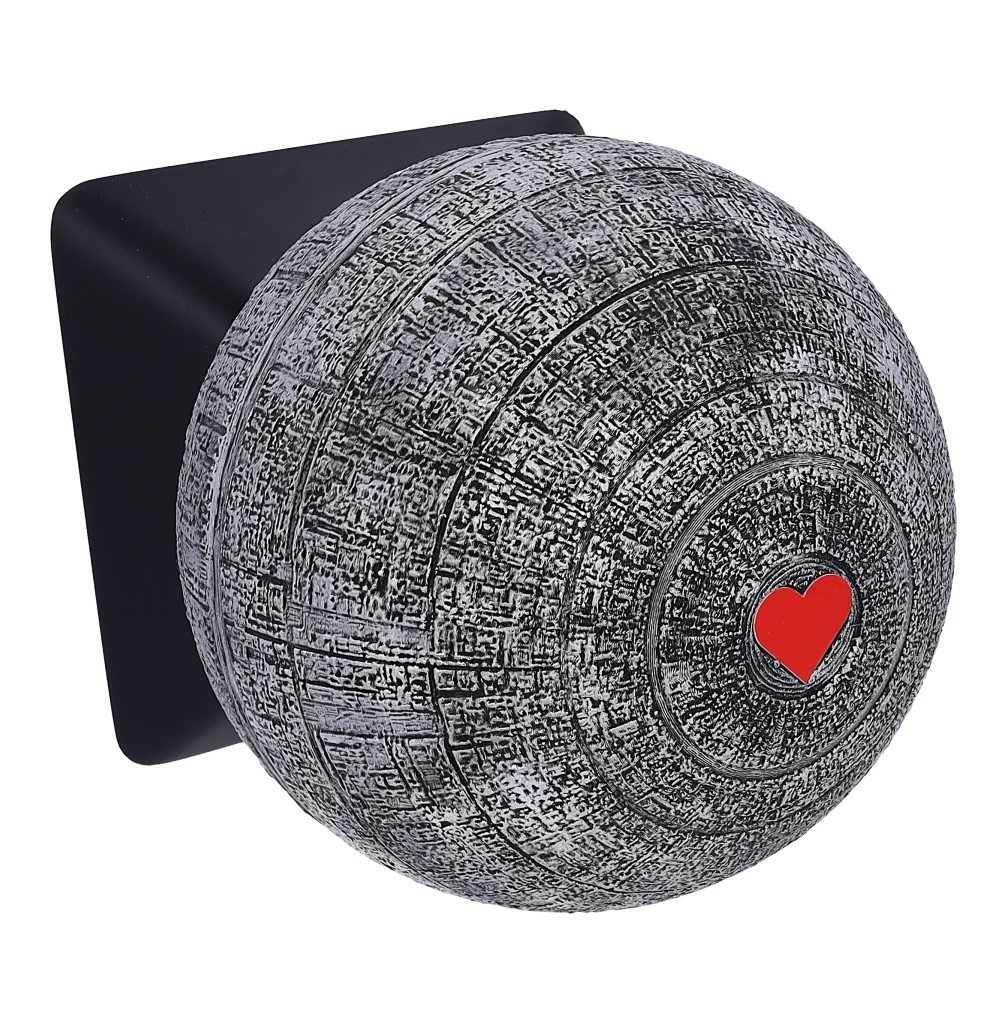 Sphere Cremation Urn Like A Death S. Cremation Urn With Red Heart. Star urn