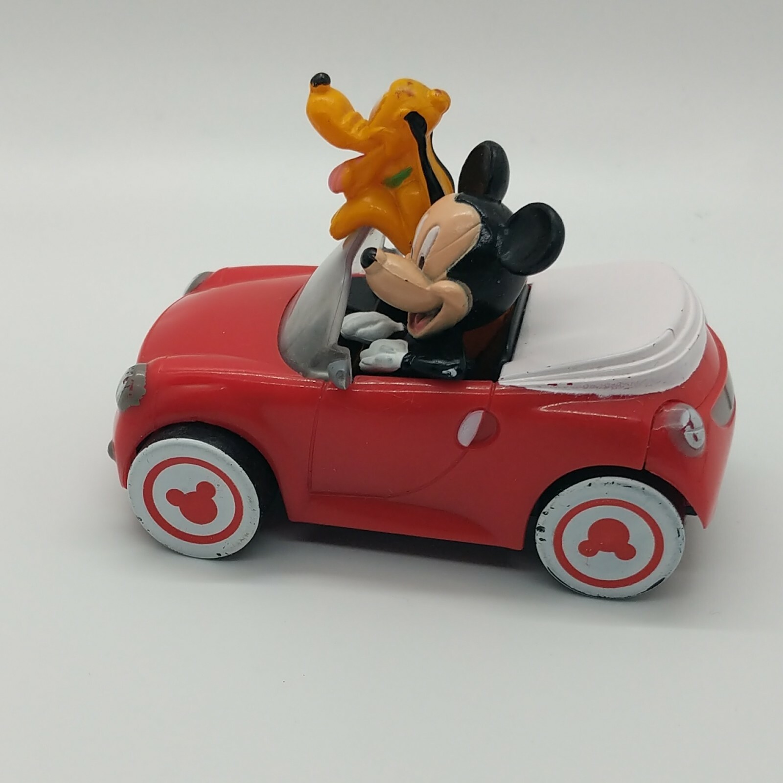 DecoPac Mickey Mouse and Pluto in Rolling Red Car Cake Topper Disney