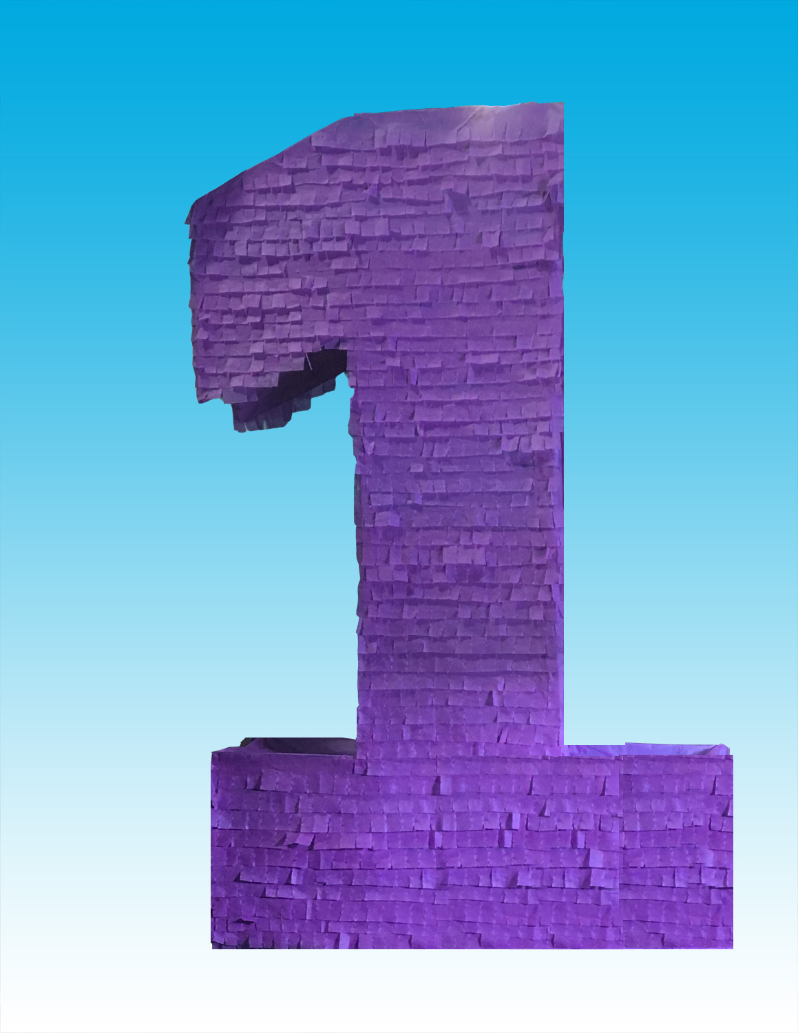 Number One First 1st Pinata Birthday party Pull string Hit games Multi-color New