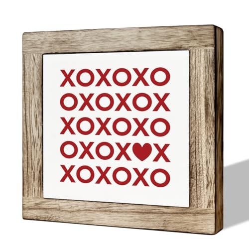 XOXO Sign, Wooden Box Signs for Home Decor, XO’s Valentines Day Decor Sign,