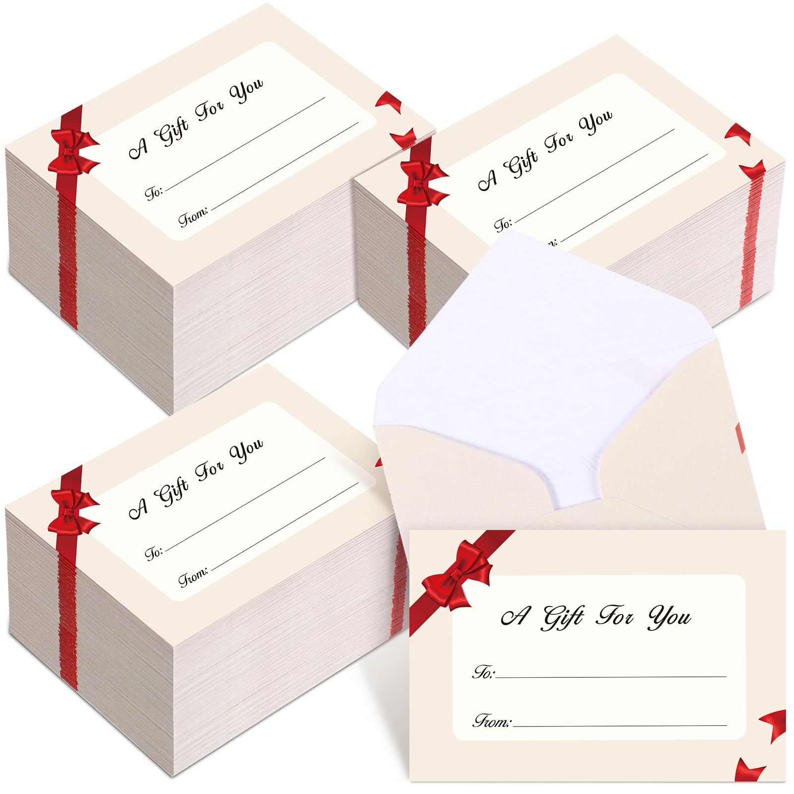 Gueevin 600 Pcs Mini Gift Card Envelopes Holiday Sleeves Small, Red