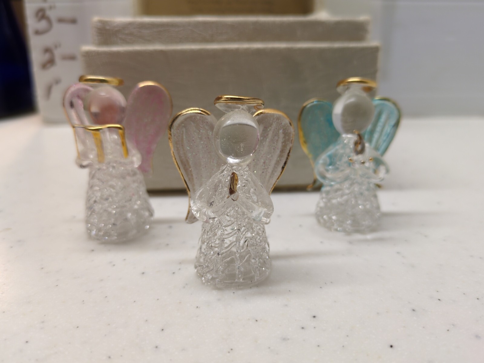 Set 3 Glass Guardian Angels Gift with Verse – Blessings Box
