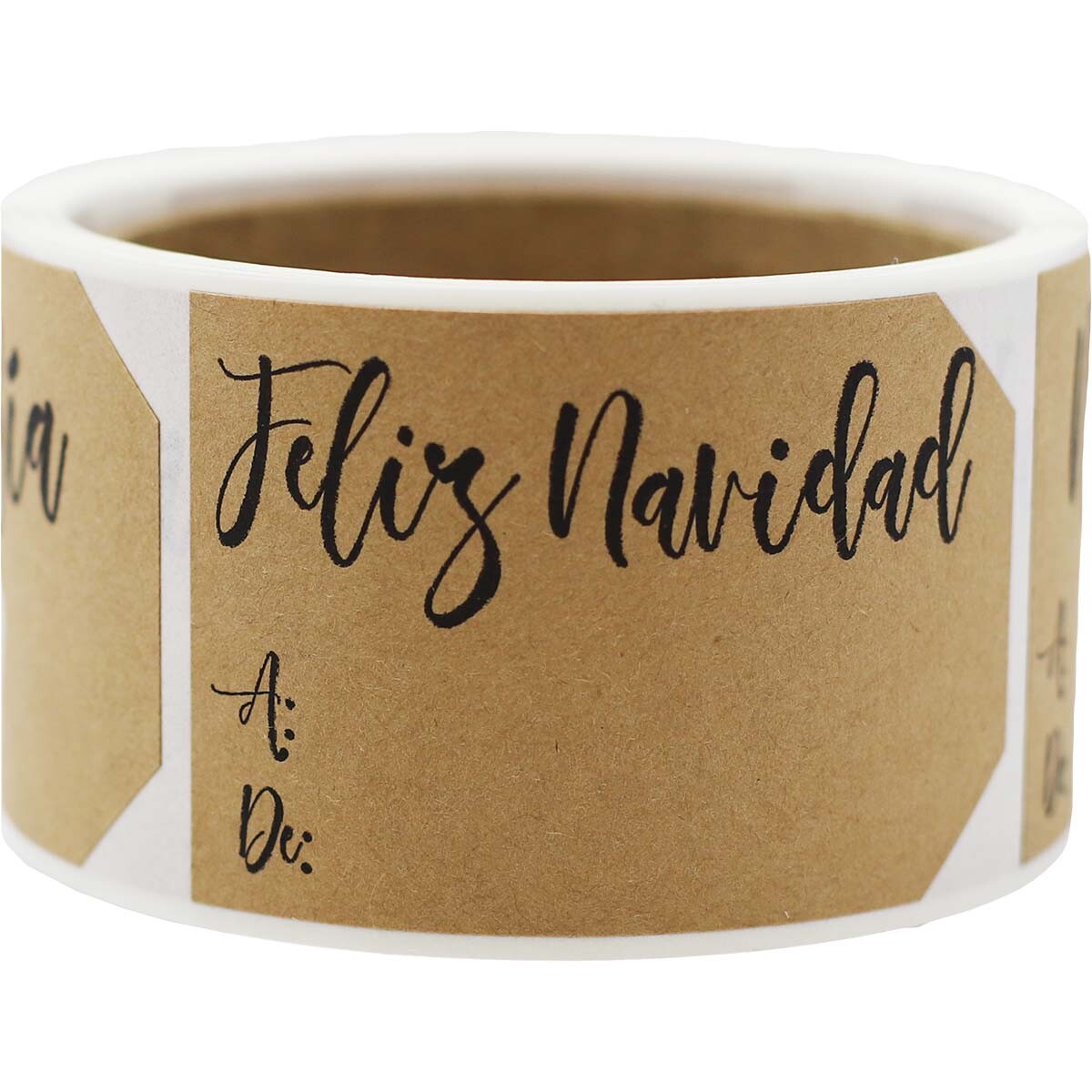 Natural Kraft Spanish Feliz Navidad Holiday Gift Tags | 2 x 3″ Inches – 100 Pack