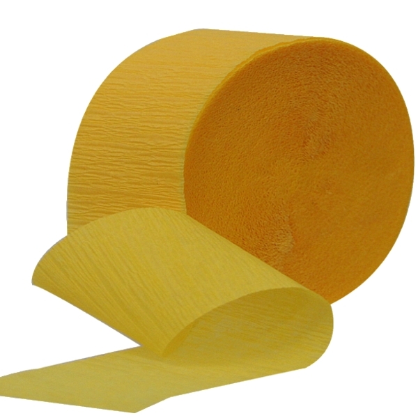 Dennecrepe Crepe Paper Streamers 2 Rolls 145 Feet (Yellow)