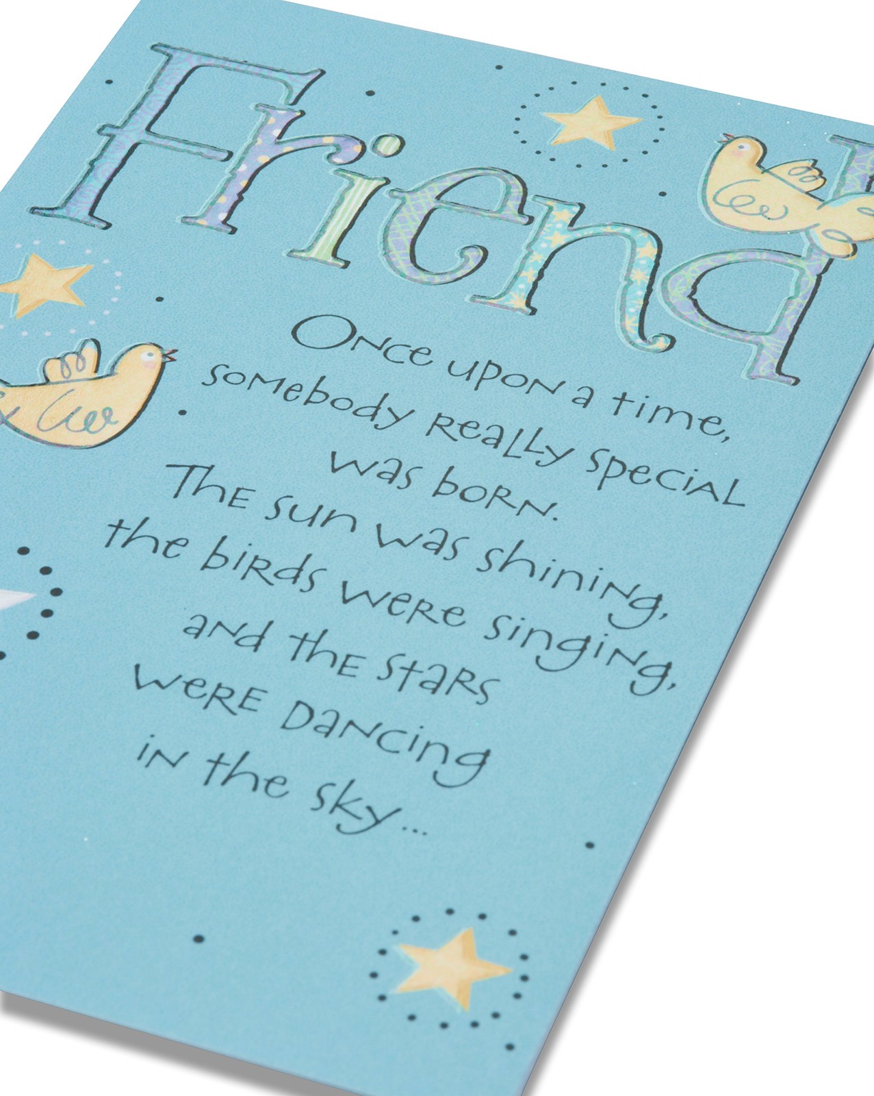 American Greetings Birthday Card for 5.5 inches x 7.5 inches, Birds and Stars