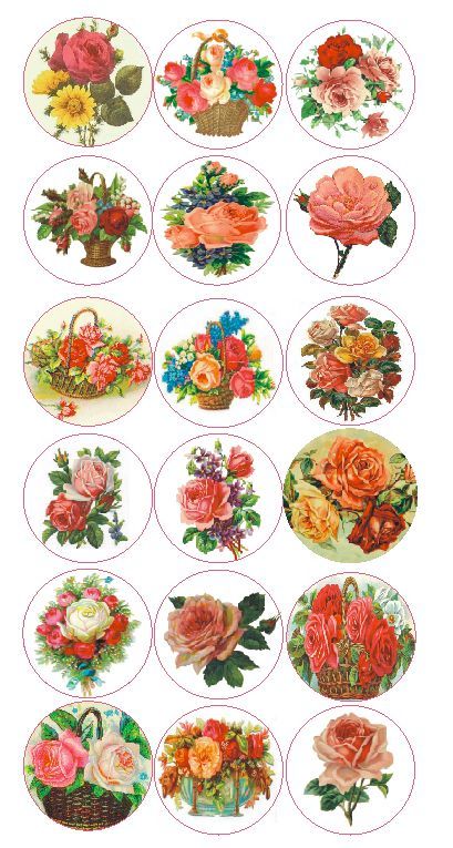 Vintage Roses Flowers Garden Labels Stickers Decals CRAFTS Made In The USA #D354