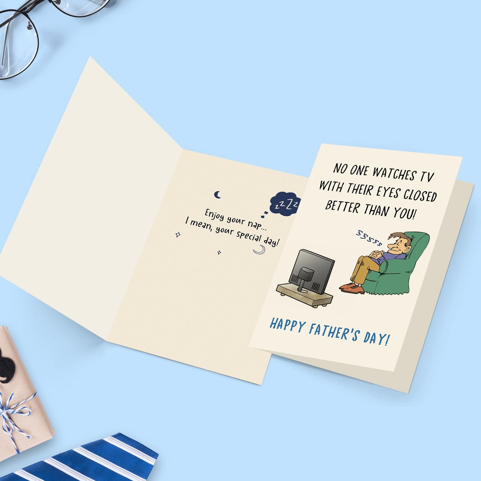 Funny Father’s Day Card for Dad Grandpa, 5.3x 8/ 13.5 cm x 20.5 cm, ES83