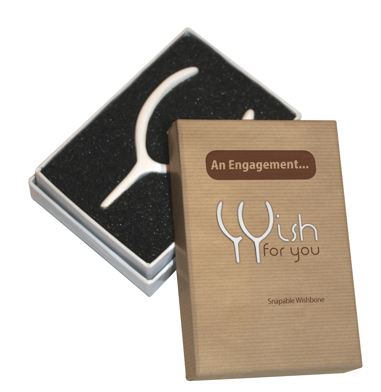 Engagement Snapable Wishbone Gift & Card. Special Congratulations Present