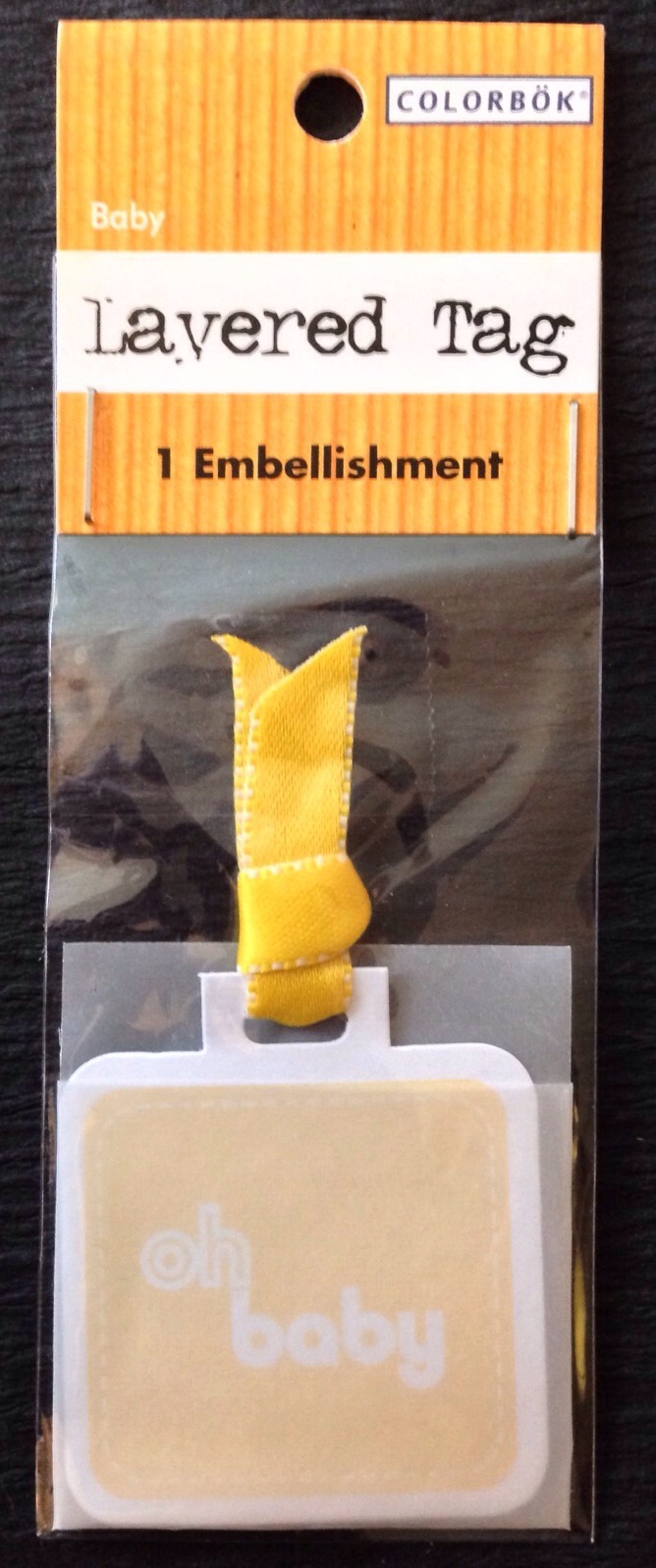 BABY YELLOW LAYERED TAG(1pc)Oh Babyshower•Embellishment•Gifts•Newborn •Party•Bow