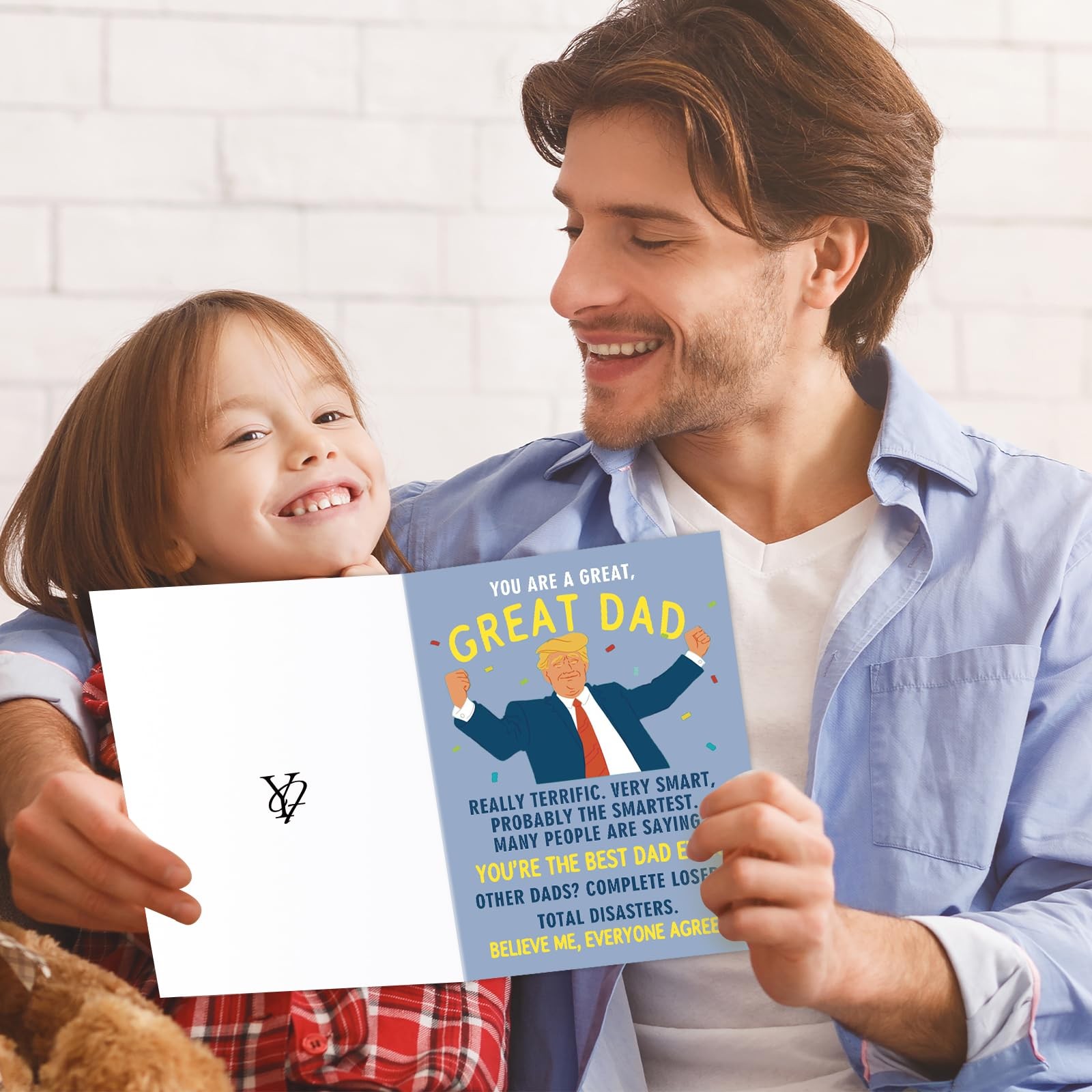 Funny Father’s Day Card Gift for Dad from Daughter Son 7×5 inches, card 543