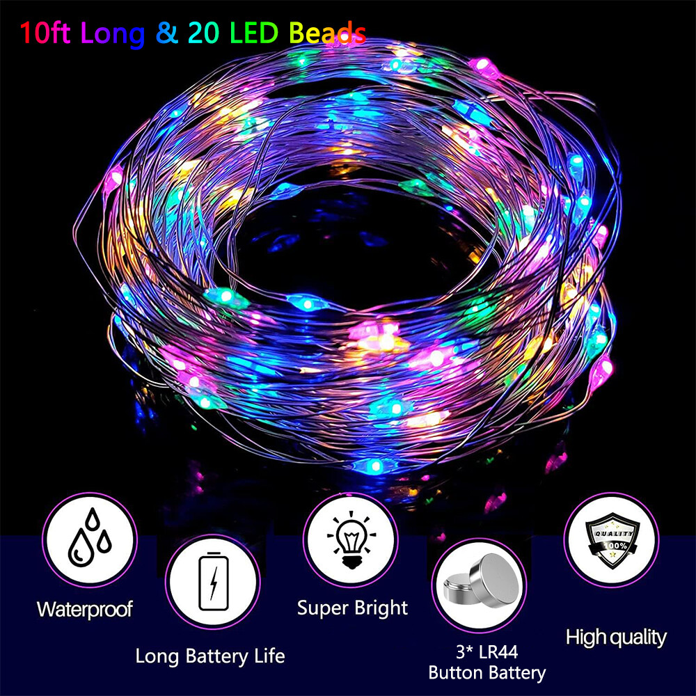 10 Pack LED Light Up BoBo Balloons 20″ Transparent Party Birthday Bubble Balloon