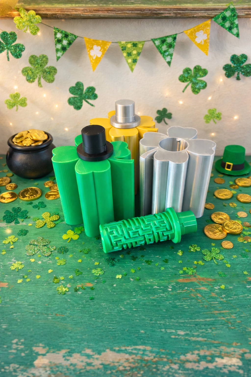 3D Printed St Patrick’s Day Maze Gift Box – Four-Leaf Clover Top Hat