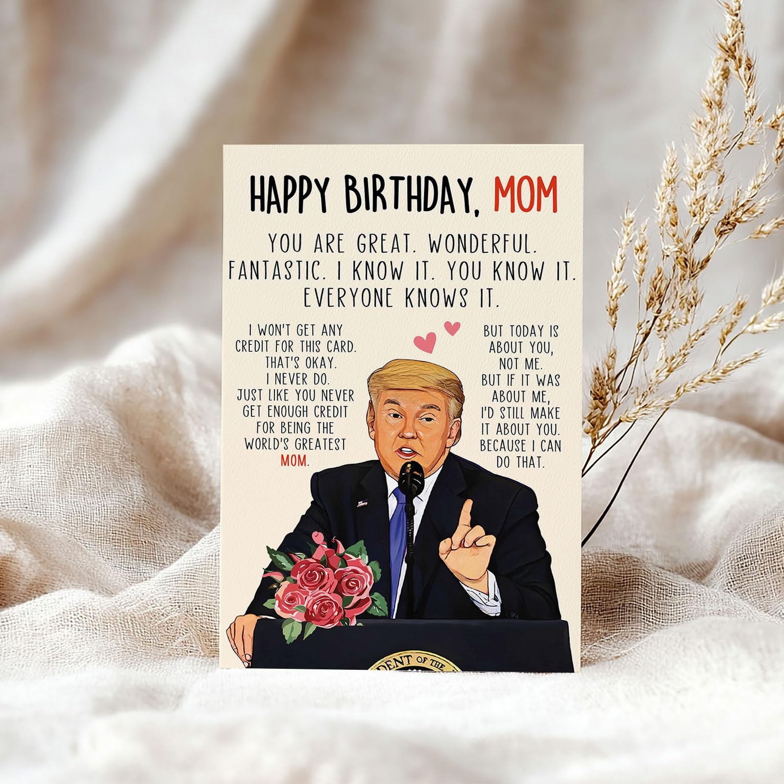 ACHICGIRL Funny Mom Birthday Card Gift From Son Daughter, ACH-135, ACH-135
