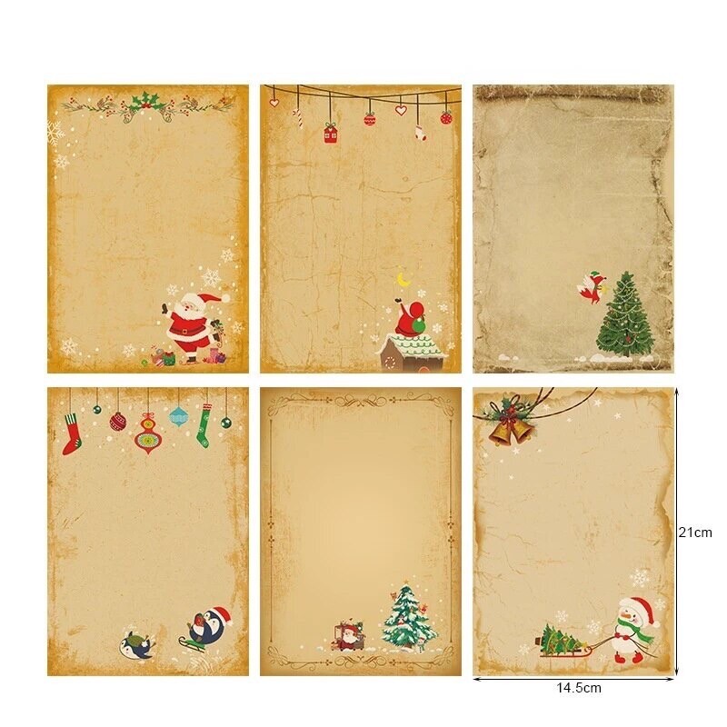 37pc Christmas Kids Craft Set Santa Letter Papers Envelopes Stickers Decorations