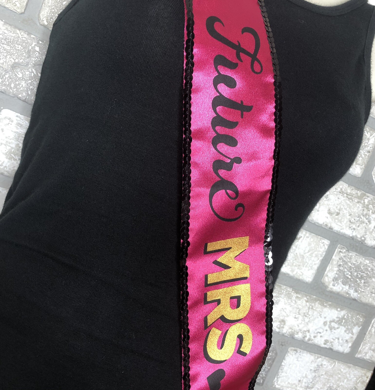 Bachelorette Pink Sash Future Mrs. Bride Accessories Party Wedding Hen Night