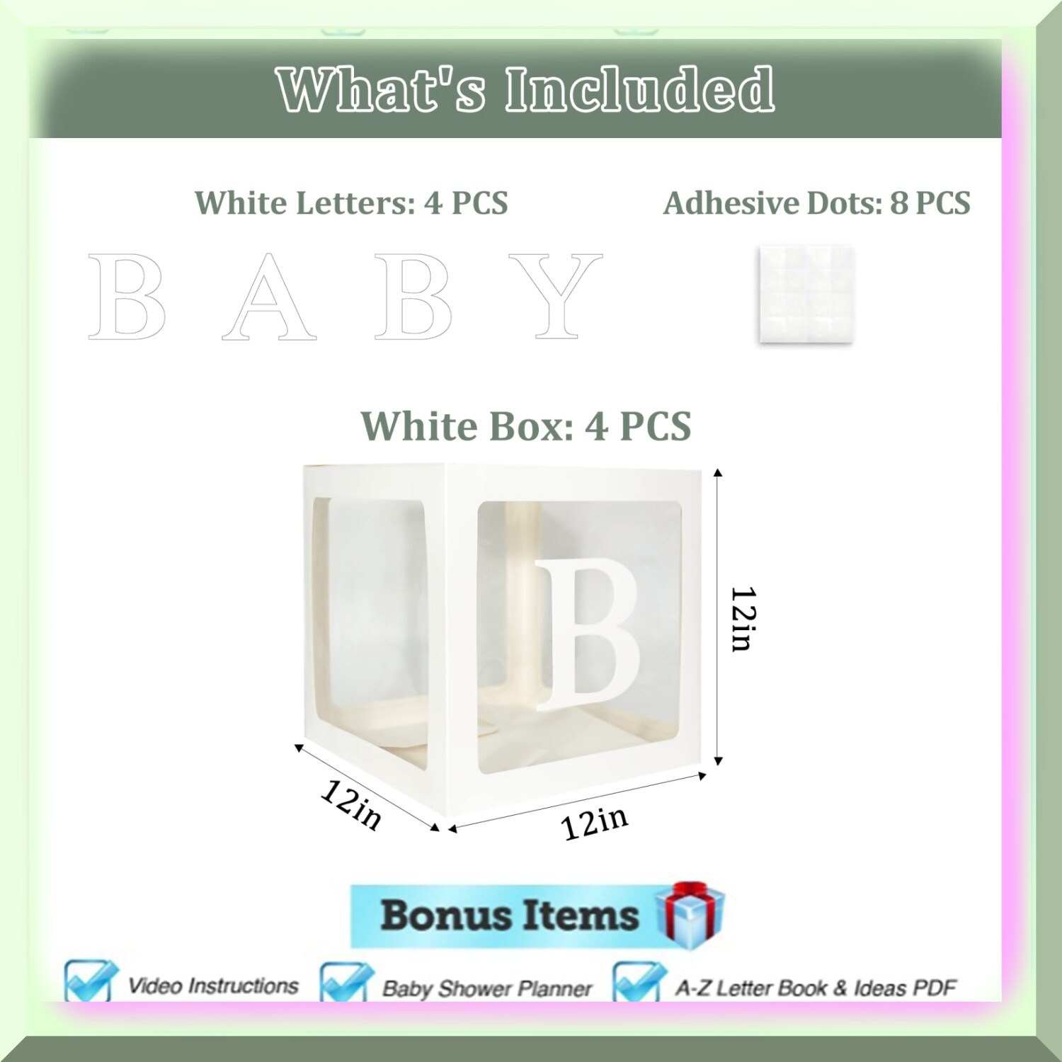 Baby First Year Celebration Kit with Letter Balloons