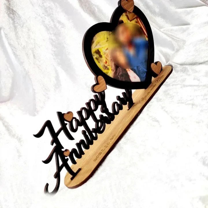 Customized Wooden Gift With Your Photo For Happy anniversary