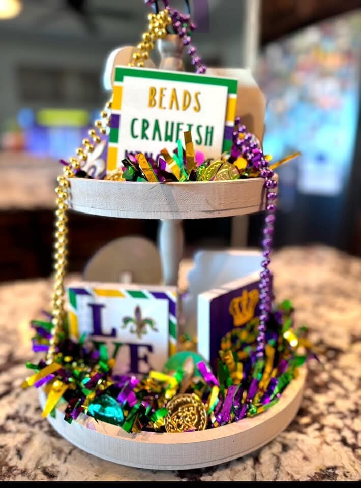 New! 8 Mardi Gras Beads Necklace Motorcycle Bike Rally Throw Bead Fat Tuesday