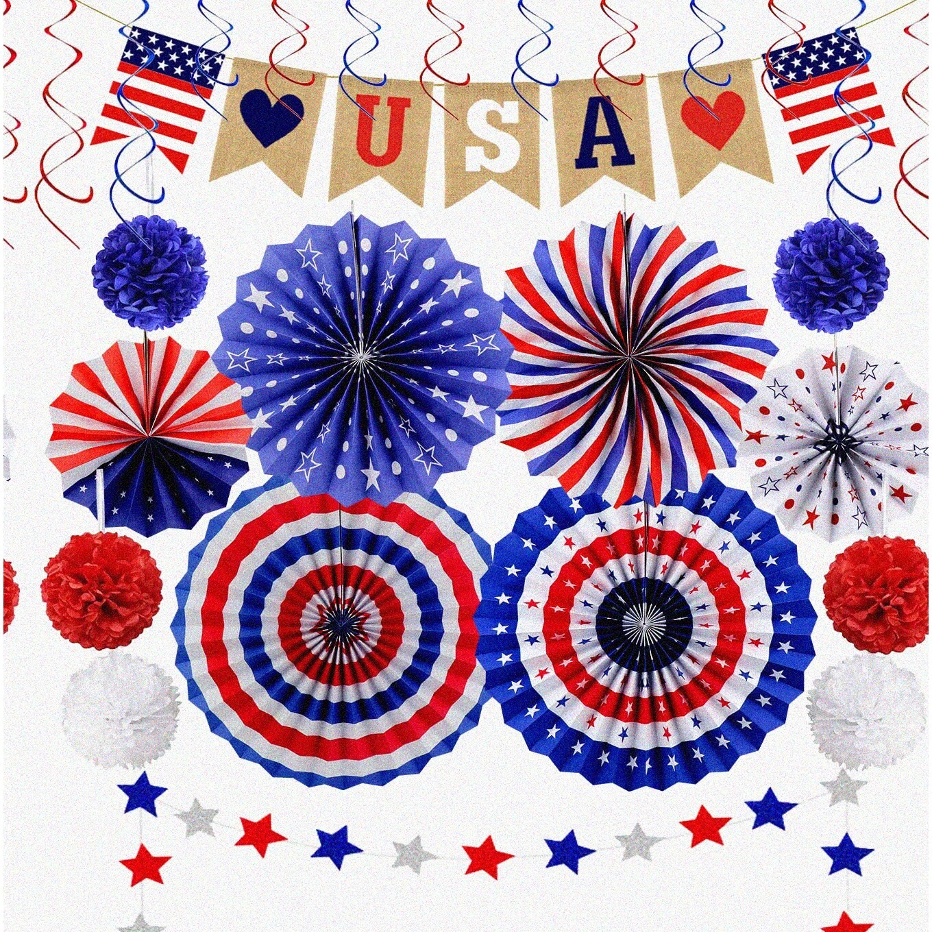 Patriotic Celebration Kit 26 Pieces Decorations