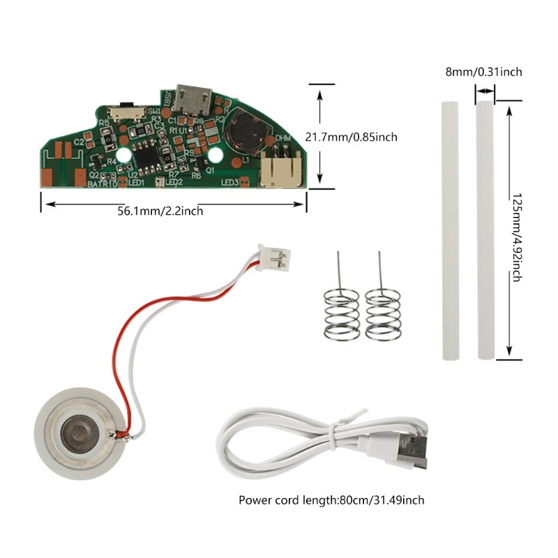 Humidifier Kit For 3D Printing Fan 400ml Tanks Low Noise Level Metal Components