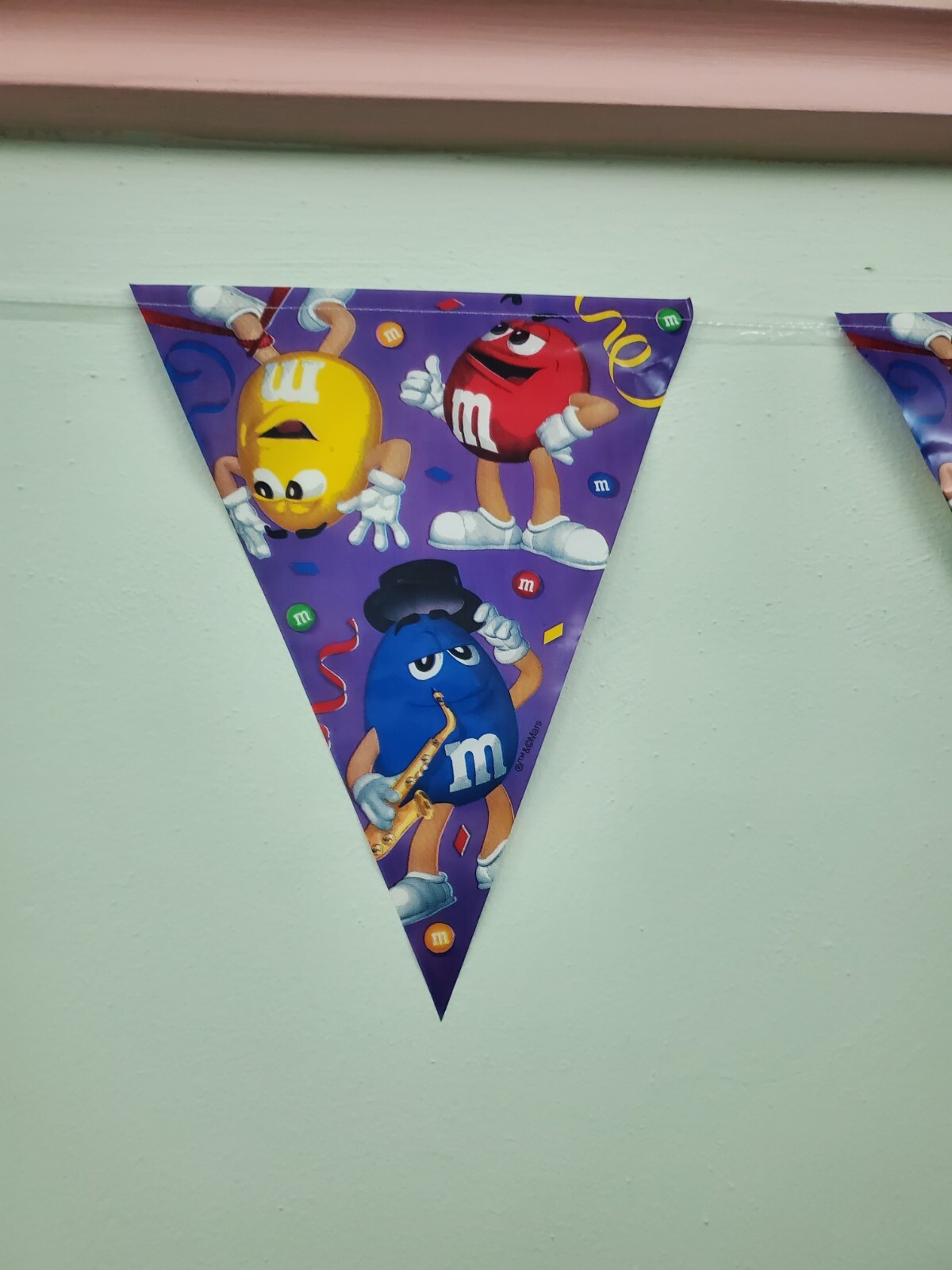 M&M’s Pennant Banner 12ft ~ Birthday Party Supplies Favors New in the Package