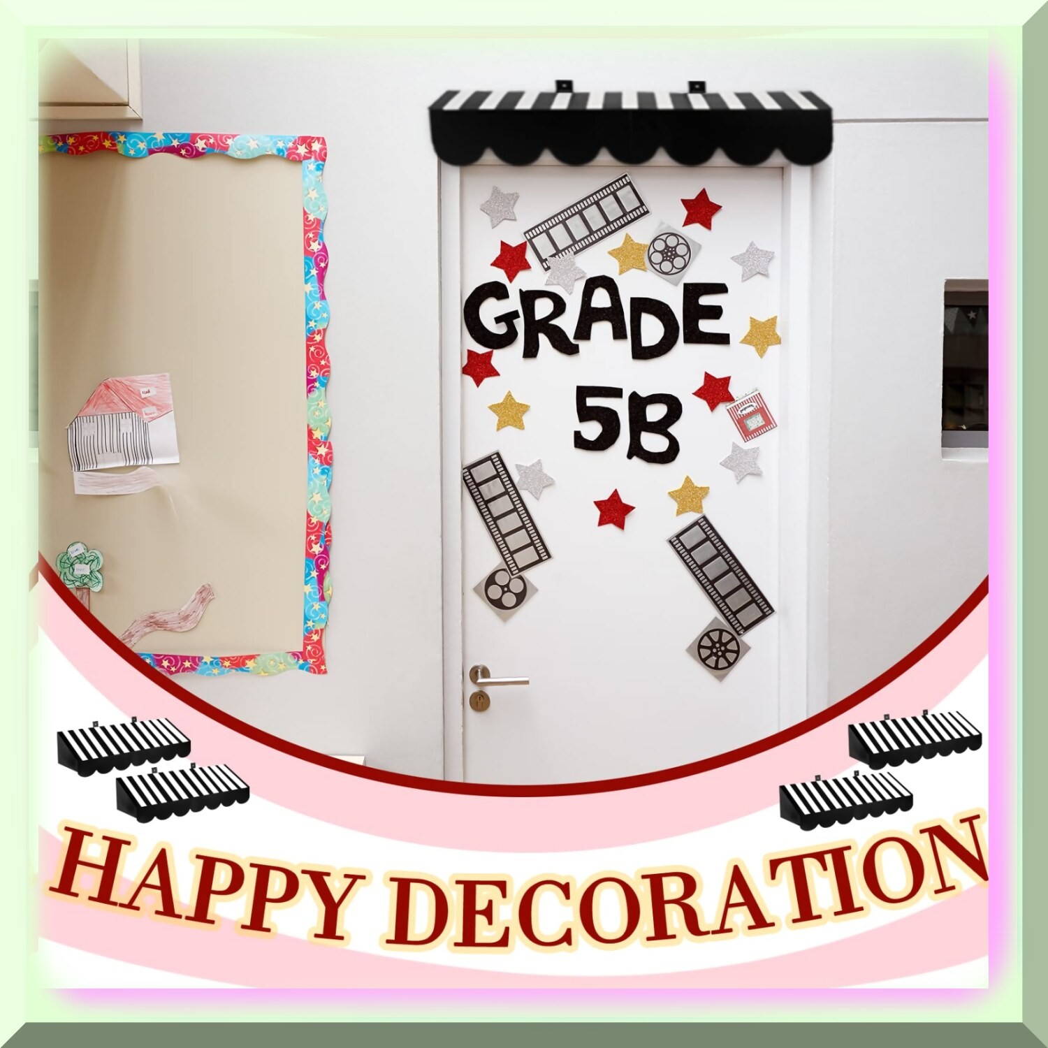 Striped Wall Decor for Events and Parties