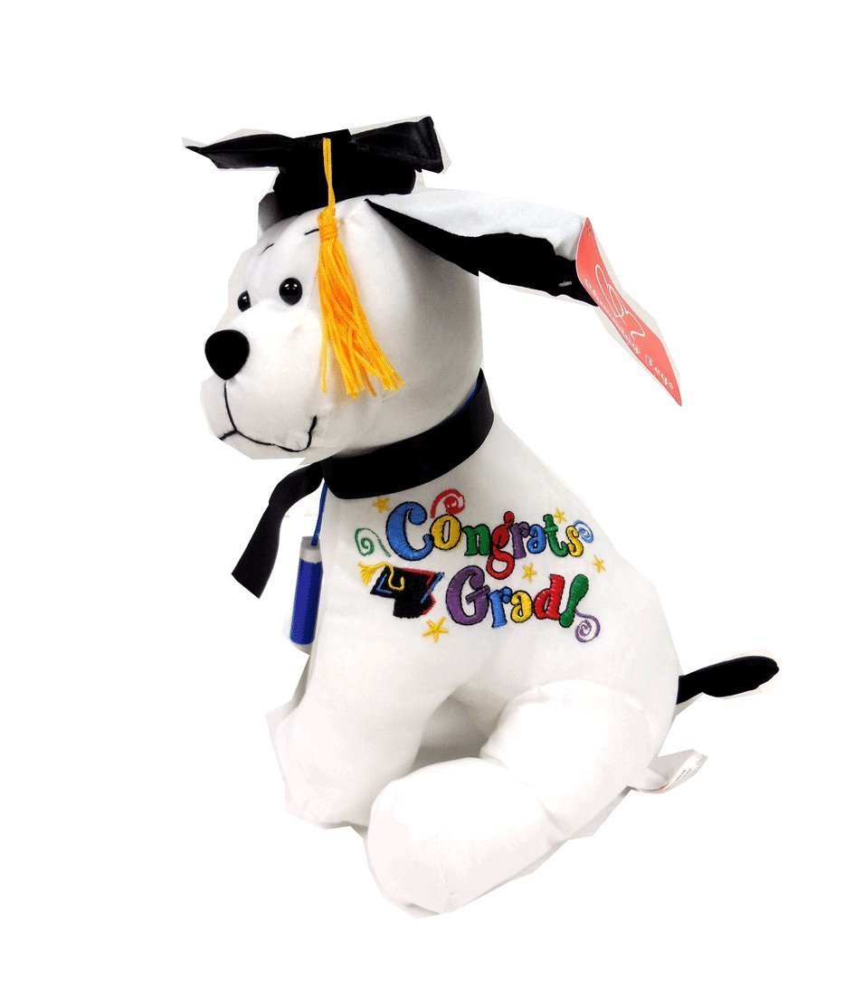 Graduation Autograph Hound Dog Toys Grad Students Gift Toys Party w/ Pen