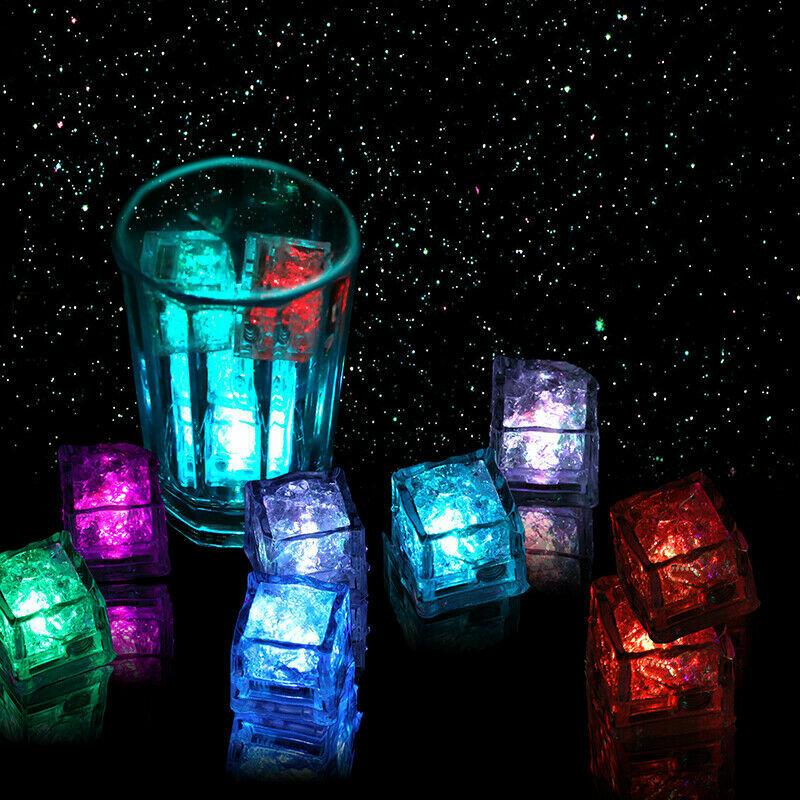 Light Up Ice Cube multi colors LED Glow Ice Cube ON/OFF -120 pack (10DZ)