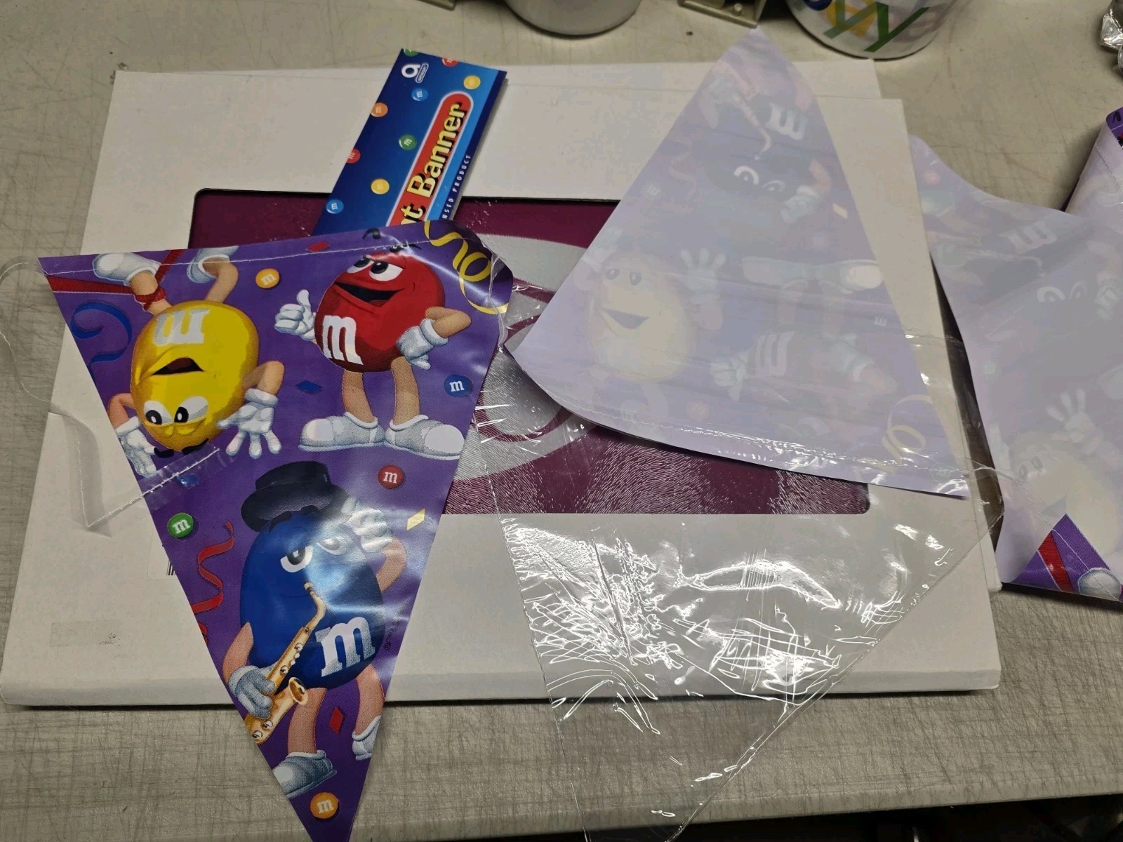 M&M’s Pennant Banner 12ft ~ Birthday Party Supplies Favors New in the Package