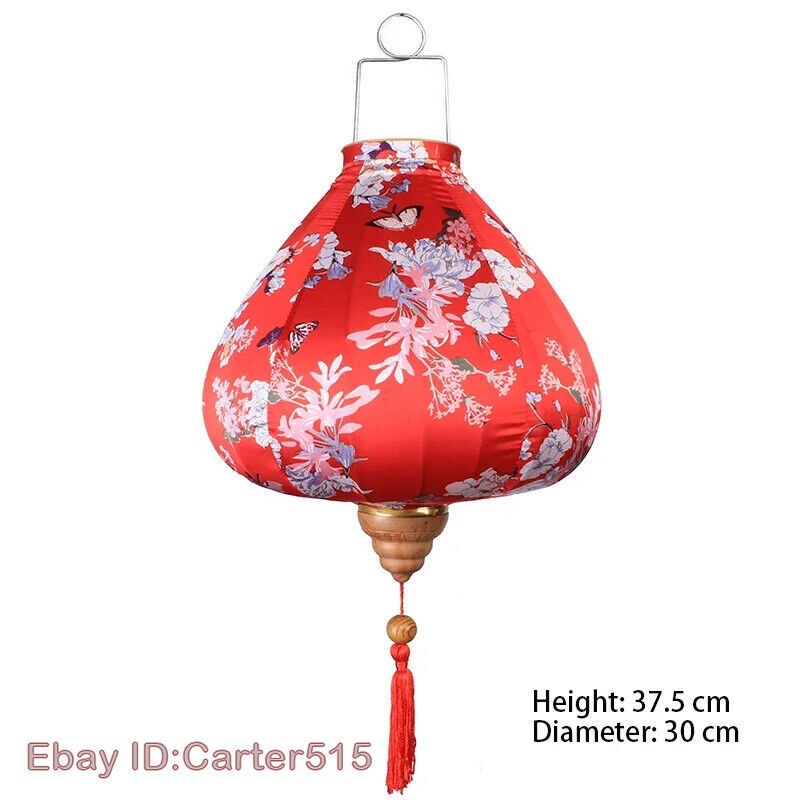 Chinese Lantern Traditional Silk Lantern Balcony Party New Year Hanging Lanterns