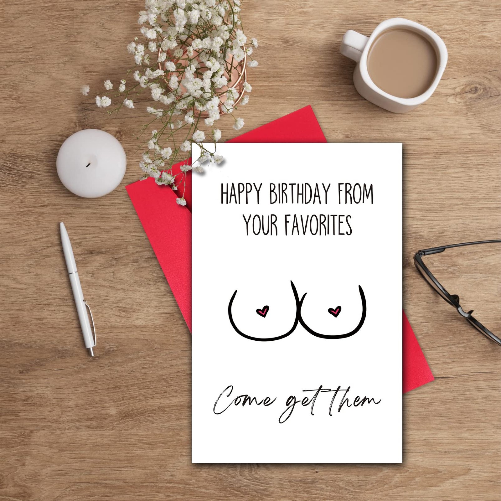 GYYsweetus Funny Husband Birthday Card, 20.5 x 13.5 cm, birthday card