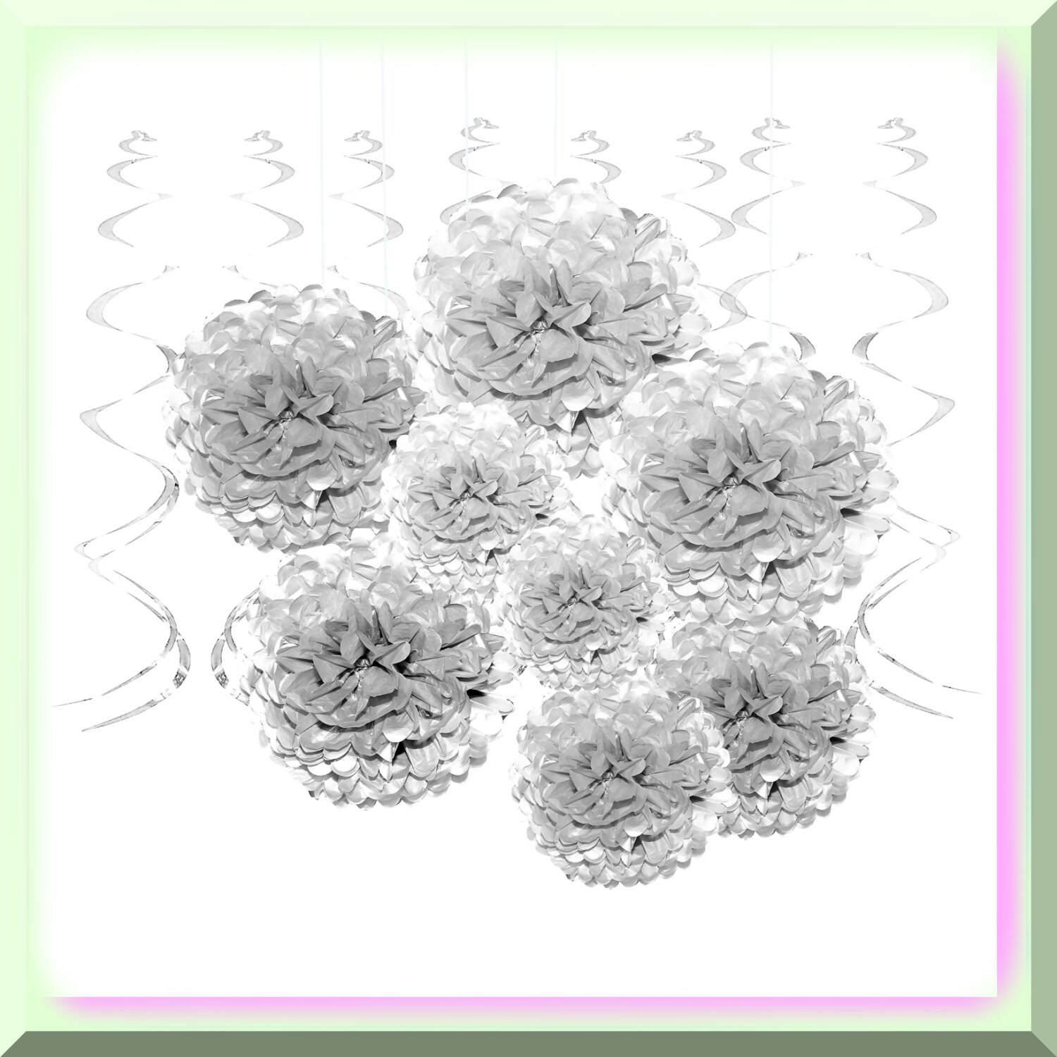 Silver Hanging Decorations for Events